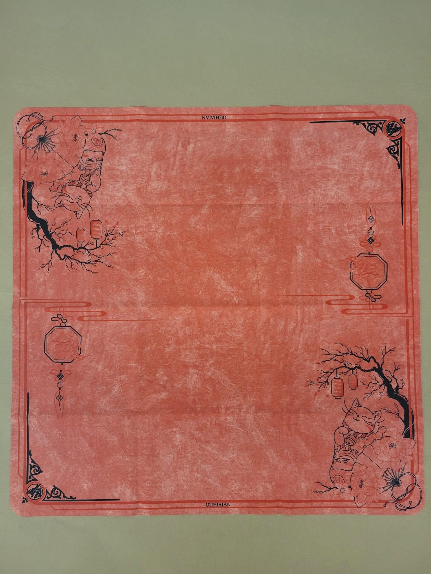 Fortune Cat Red Two Player Cloth Playmat