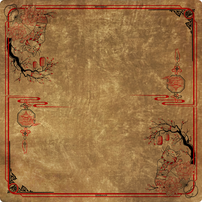 Fortune Cat Tan Two Player Cloth Playmat