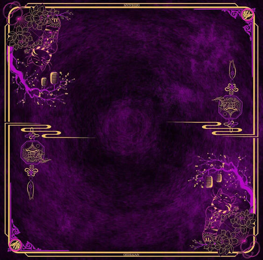 Fortune Cat Purple Two Player Cloth Playmat