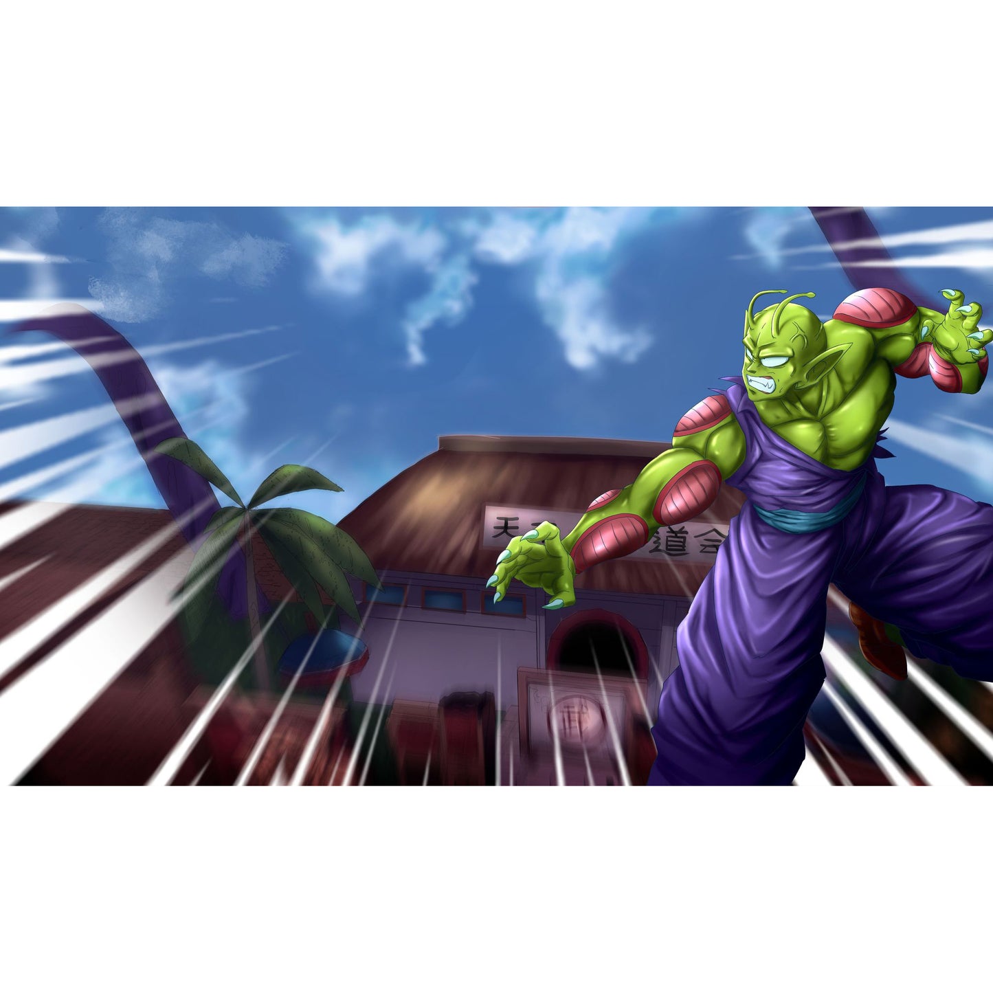 Green Fighter Single Player Playmat