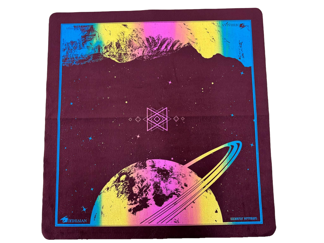Saturn's Peak Rainbow/Maroon 2 Player Cloth Playmat Super 1/4