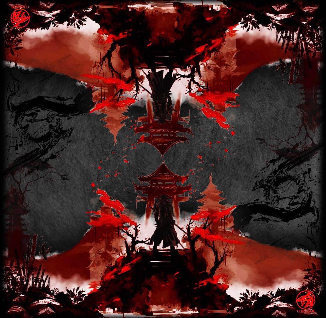 Ronin Dark Two Player Cloth Playmat