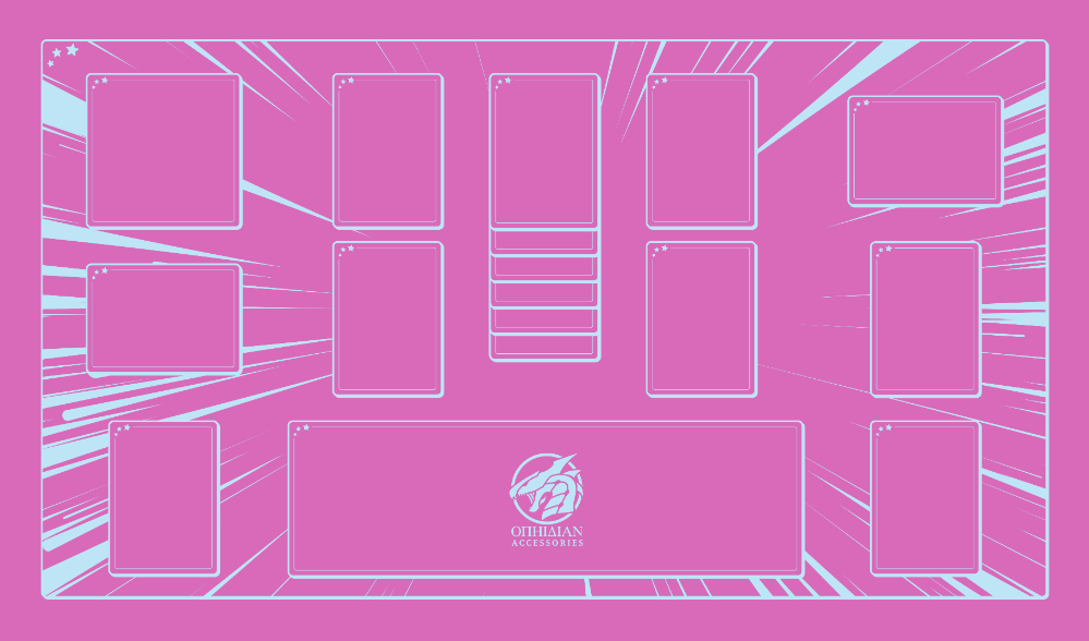 1 Player Battledome Playmat Pink/White