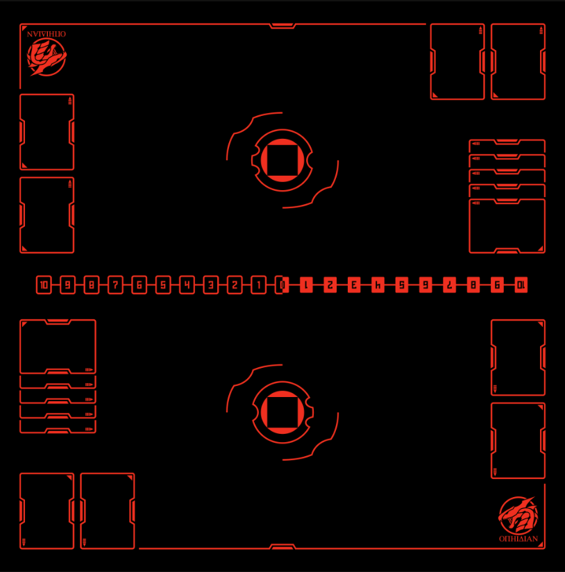 2 Player Arena Playmat Black/Red