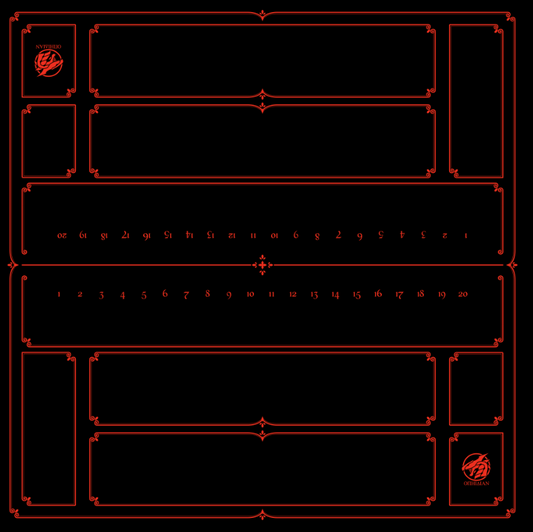 2 Player Enchanted Playmat Black/Red