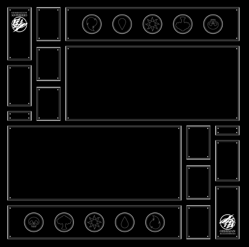 2 Player Battlefield Playmat Black/White