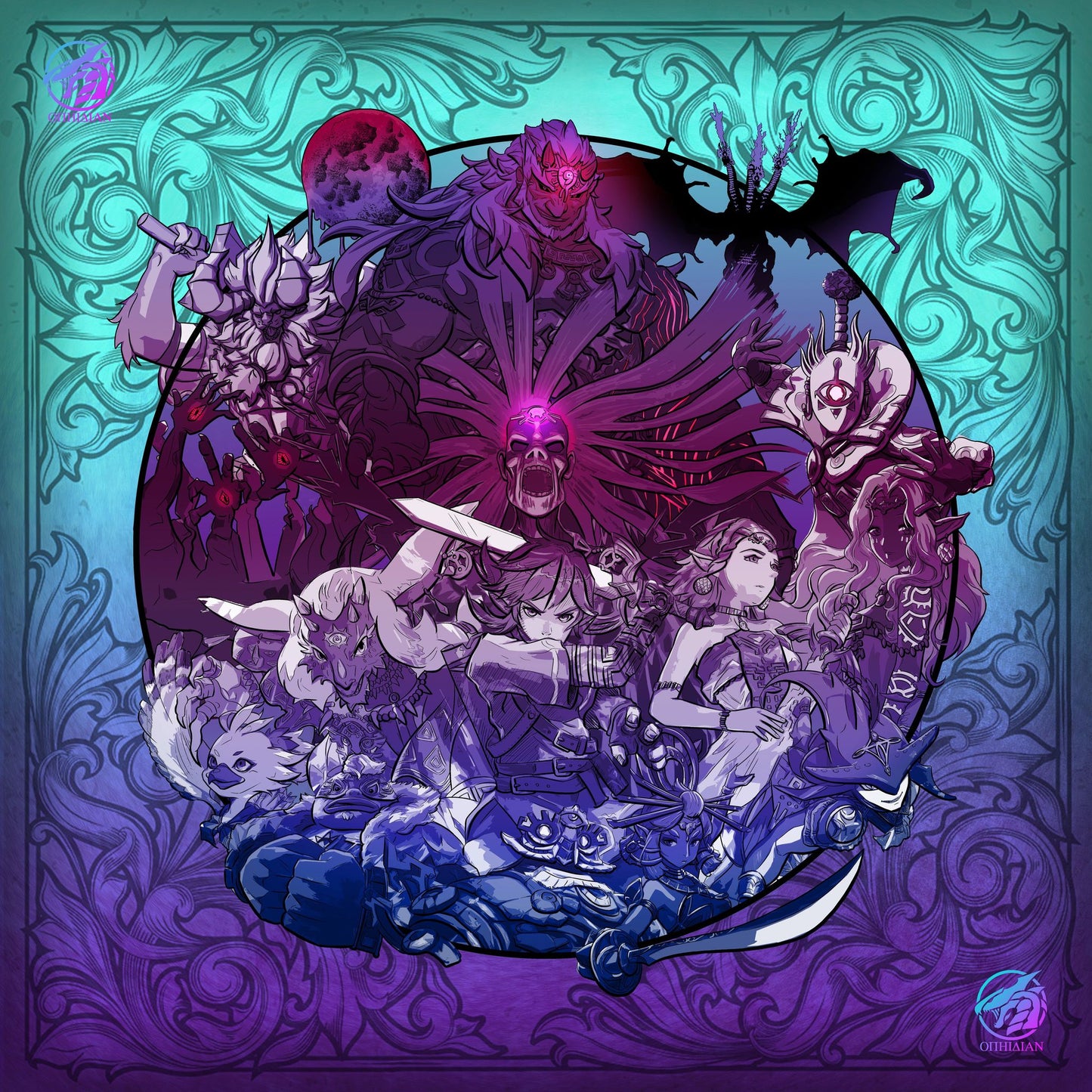 The Legendary Hero Jewel Two Player Cloth Playmat