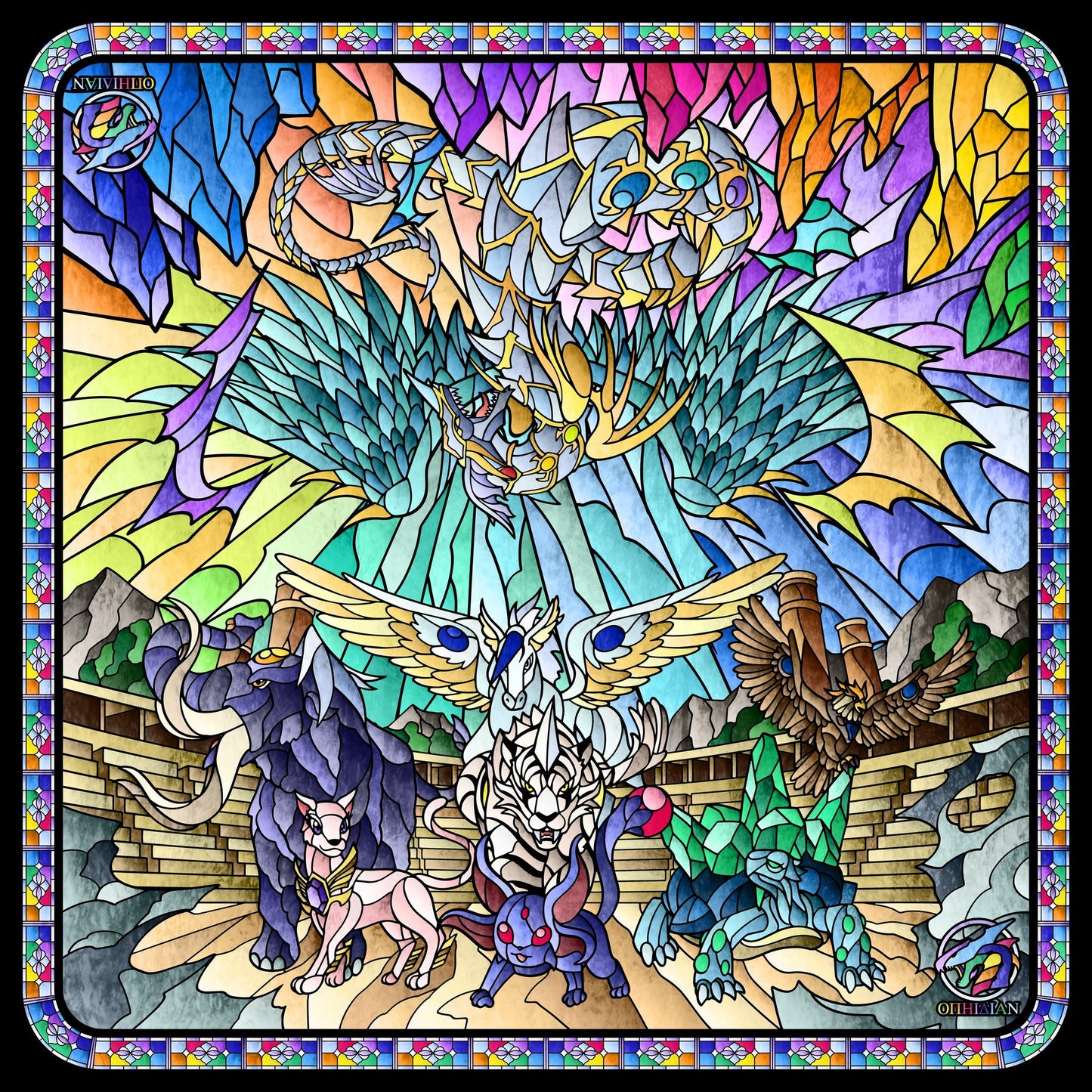 Crystal 2 Player Cloth Playmat