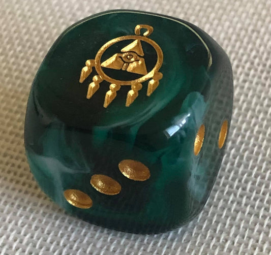Individual Artifact Die Dark Green With Gold Ink