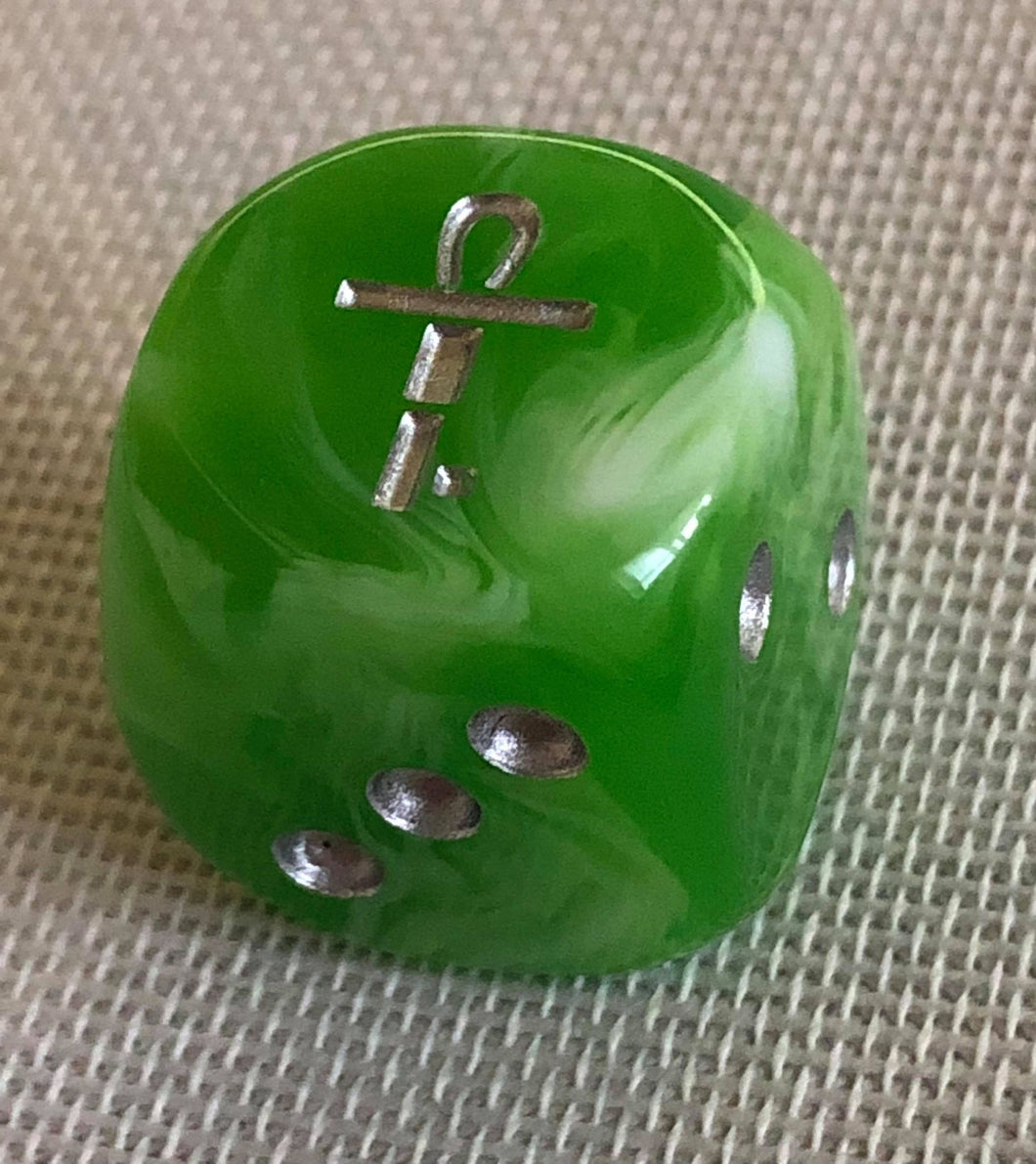 Individual Artifact Die Light Green With Silver Ink