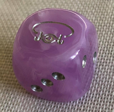 Individual Artifact Die Light Purple With Silver Ink