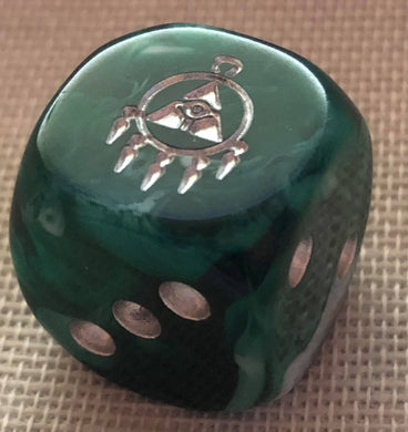 Individual Artifact Die Dark Green With Silver Ink