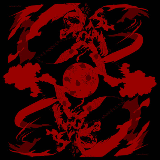 Dark Hero 2 Player Cloth Playmat Black/Red