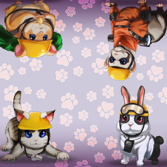 Pets 2 Player Cloth Playmat
