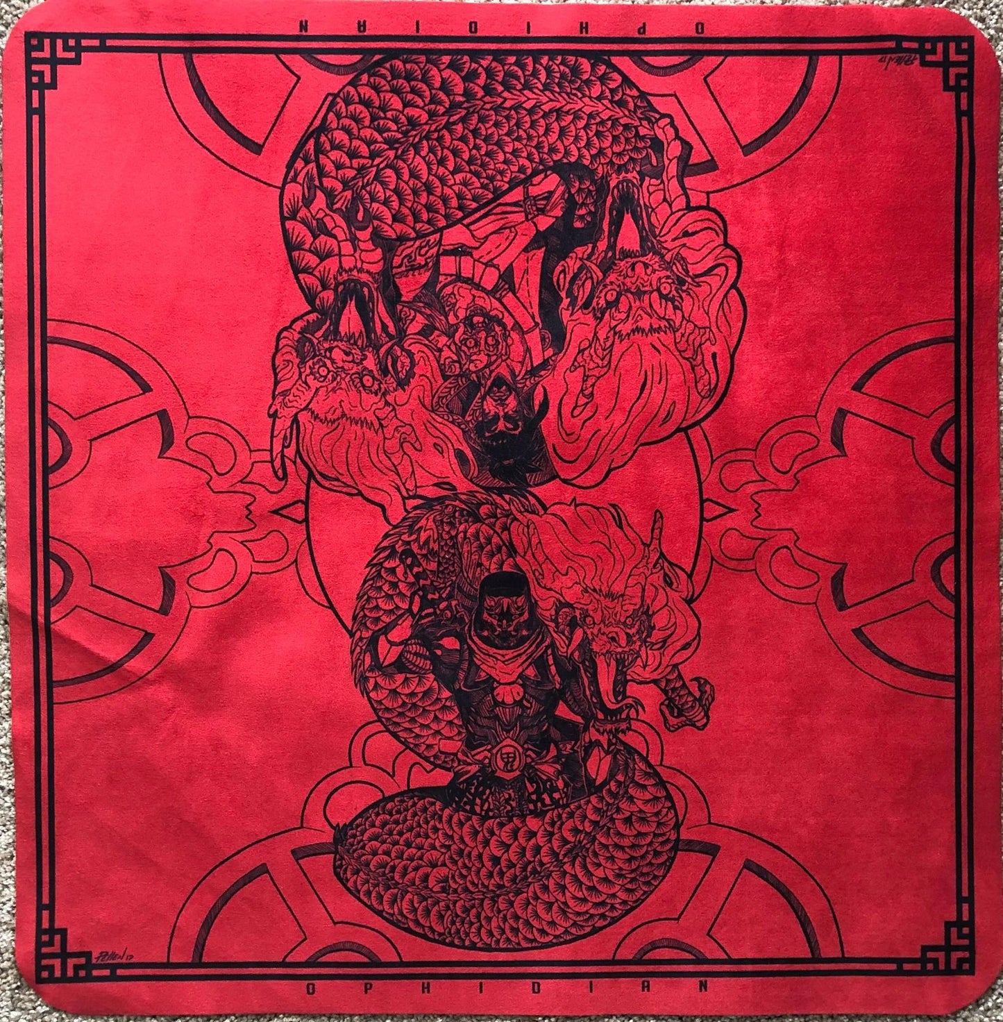 Dragon Brothers Red/Black 2 Player Cloth Playmat