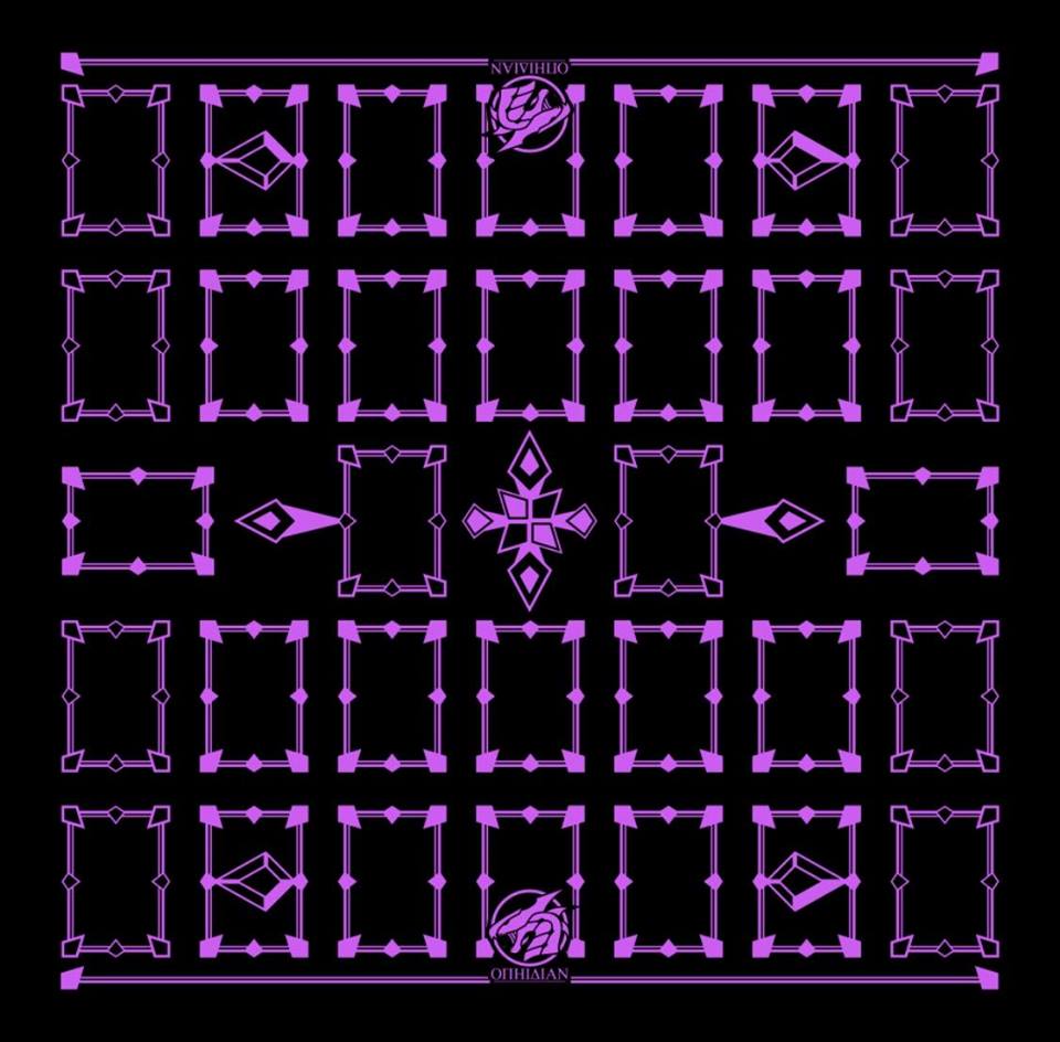 Linked Black/Purple 2 Player Cloth Playmat